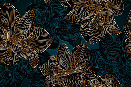 Maestoso Muro in Marmo Dorato Wallpaper
