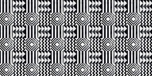 Monochrome Geometric Harmony Mural Wallpaper
