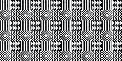 Monochrome Geometric Harmony Mural Wallpaper