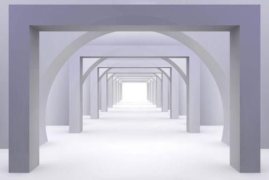 Endless Arch Perspective Mural Wallpaper