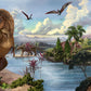 Dinosaur Adventure Prehistoric Landscape Wallpaper