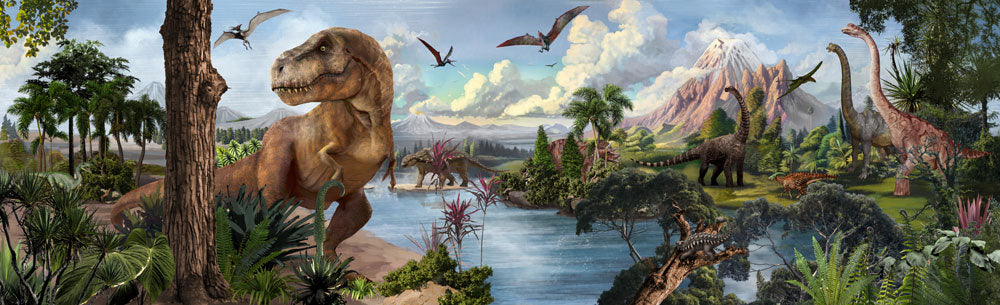 Dinosaur Adventure Prehistoric Landscape Wallpaper