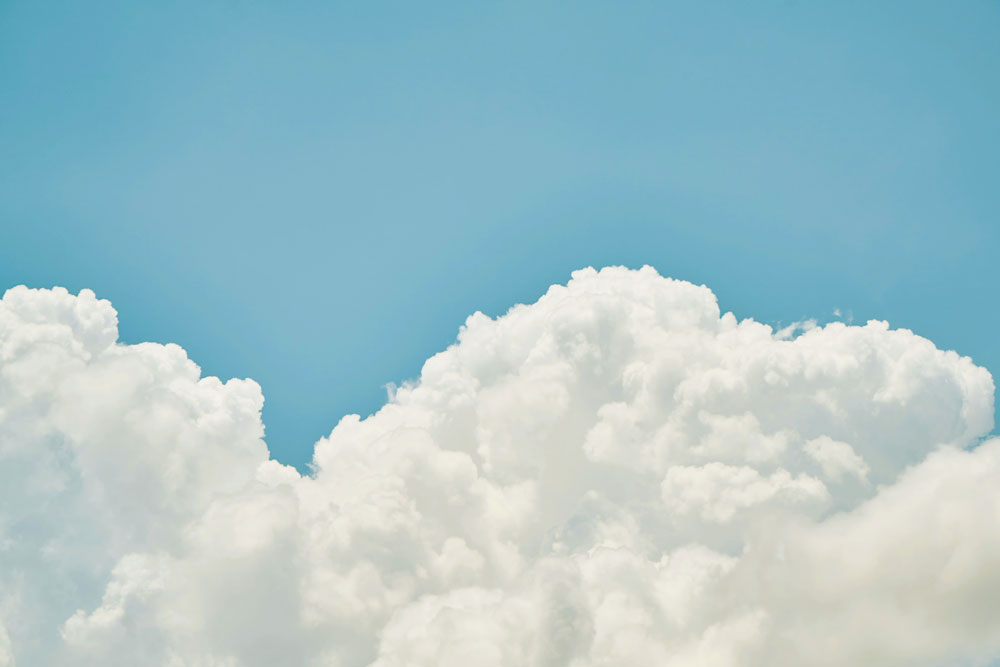 Blue Horizon Cloudscape Mural Wallpaper