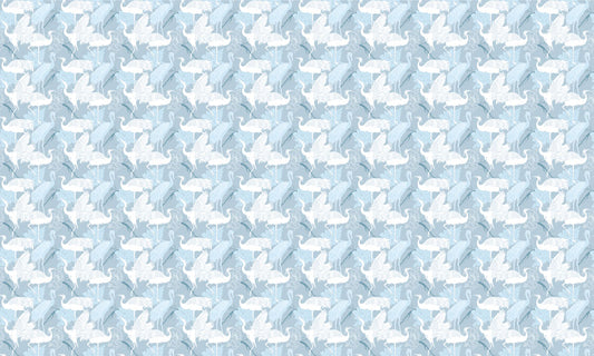 Icy Cranes Harmony Mural Wallpaper