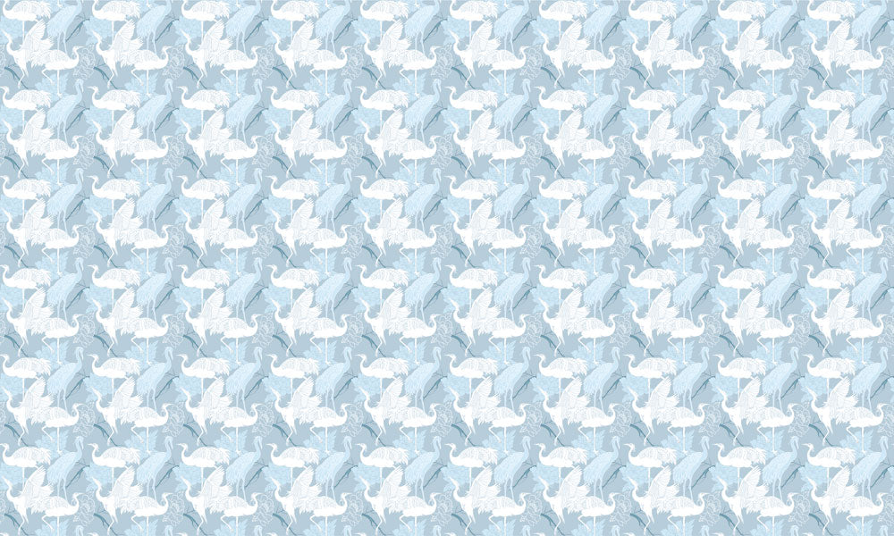 Icy Cranes Harmony Mural Wallpaper