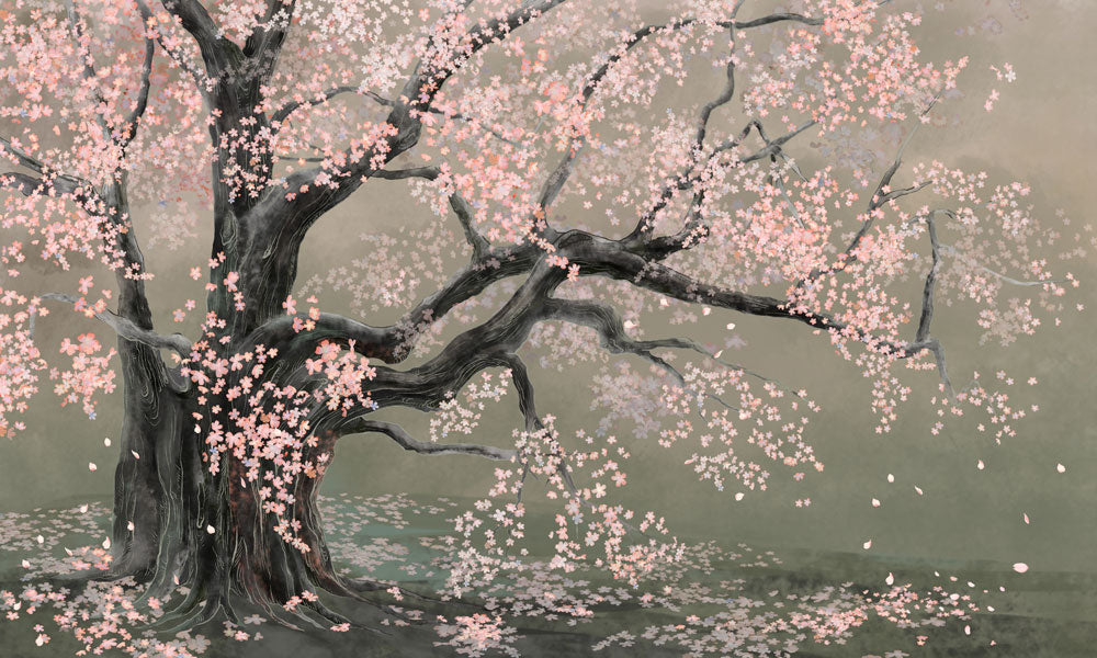 Blossoming Cherry Tree Mural Wallpaper