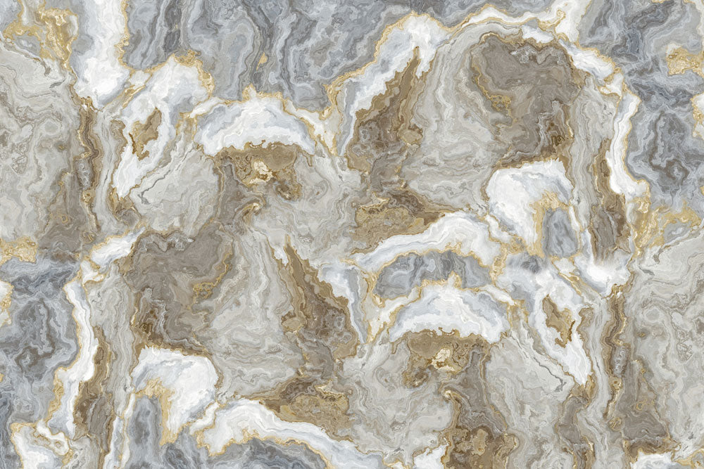 Golden Tide Marble Mural Wallpaper