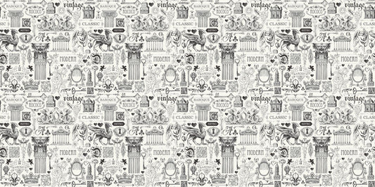 Baroque Collage Charm Mural Wallpaper