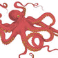 Vibrant Red Octopus Sea Life Wallpaper