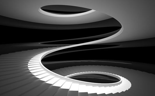 Futuristic Spiral Pathway Mural Wallpaper