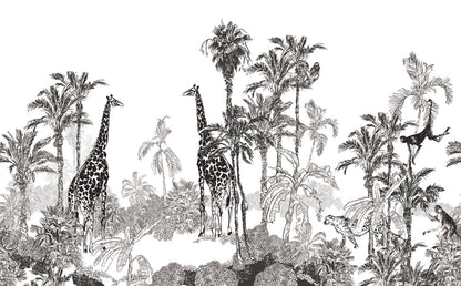 Exotic Safari Jungle Adventure Mural Wallpaper