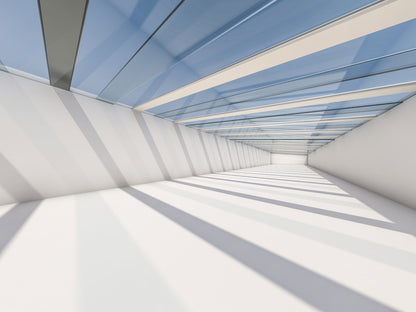 Skylight Perspective View Mural Wallpaper in hallway