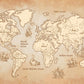 Vintage World Map Nautical Wallpaper