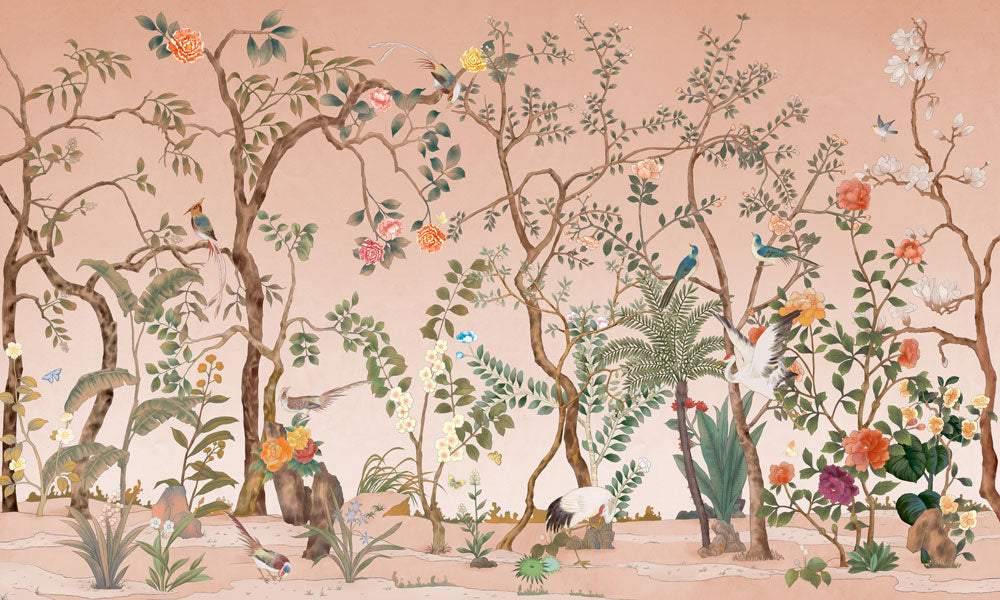 Peach Blossom Paradise Mural Wallpaper