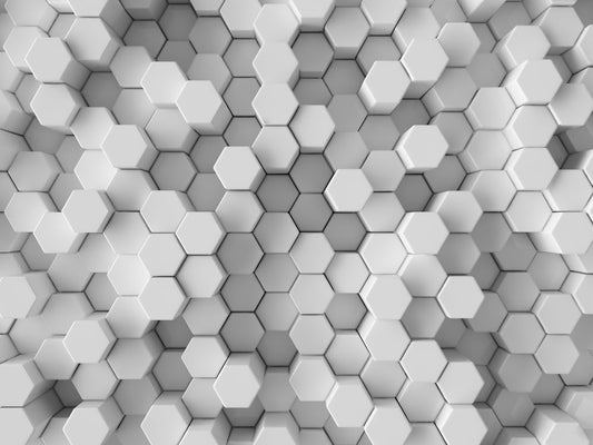 Chic Hexagonal Harmony Mural Wallpaper