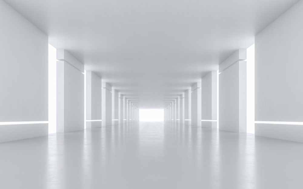 Endless Corridor Perspective Mural Wallpaper