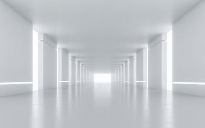 Endless Corridor Perspective Mural Wallpaper