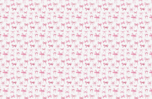 Sweet Pink Bows Mural Wallpaper