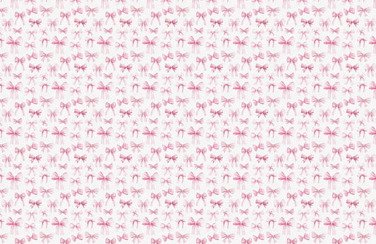 Sweet Pink Bows Mural Wallpaper