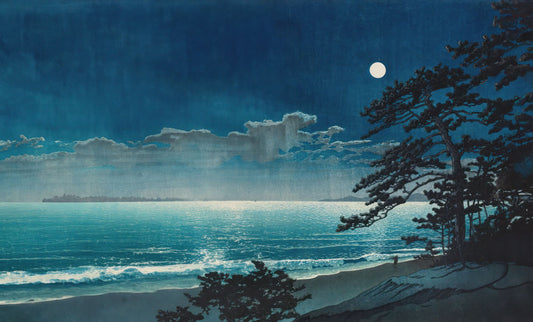 Moonlit Coastal Night Mural Wallpaper