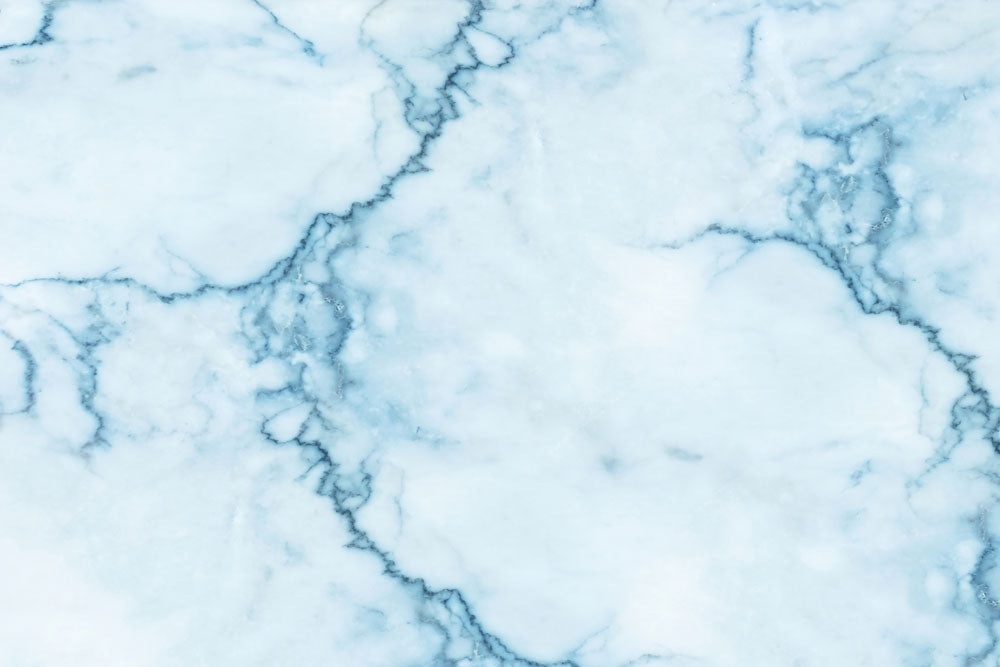 Crystal Blue Marble Mural Wallpaper