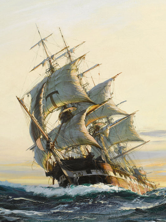 Vintage Nautical Ship Ocean Wall Mural