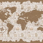 Vintage World Map Wallpaper Decor