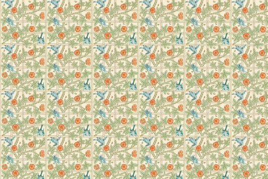 Floral Aviary Delight Mural Wallpaper