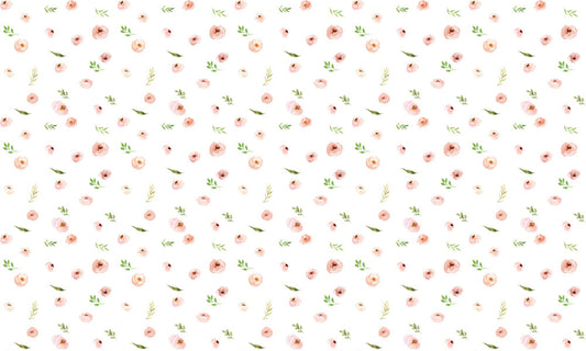 Blush Rose Harmony Mural Wallpaper