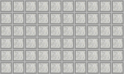 Silver Stone Grid Panel Mural Wallpaper