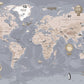 Vintage World Map Animals Wallpaper