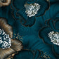 Teal Blossom Luxury Mural Wallpaper