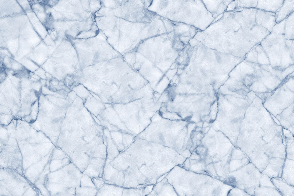 Icy Blue Marble Mural Wallpaper