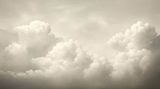 Soft Ivory Cloudscape Mural Wallpaper
