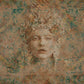 Vintage Queen Portrait Textured Wallpaper