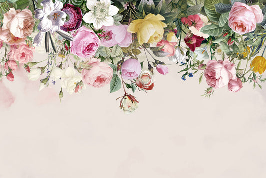 Elegant Vintage Floral Mural Wallpaper