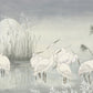 Moonlit Egret Gathering Mural Wallpaper