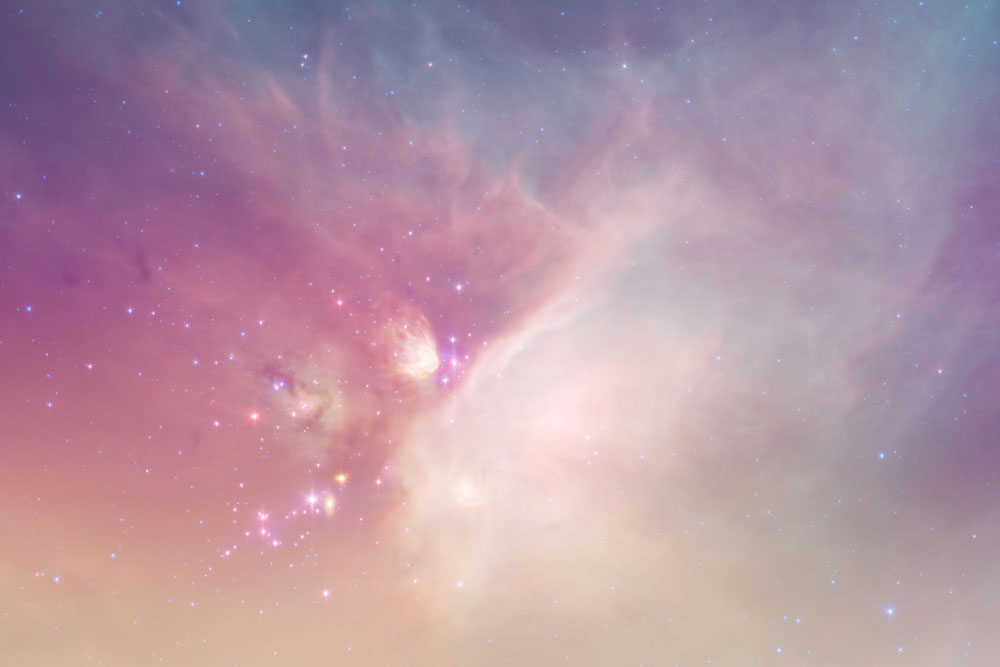 Blush Cosmic Cloud Mural Wallpaper