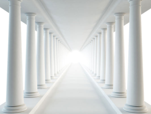 Endless Pillar Pathway Mural Wallpaper