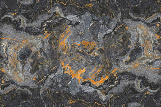 Midnight Gold Marble Mural Wallpaper