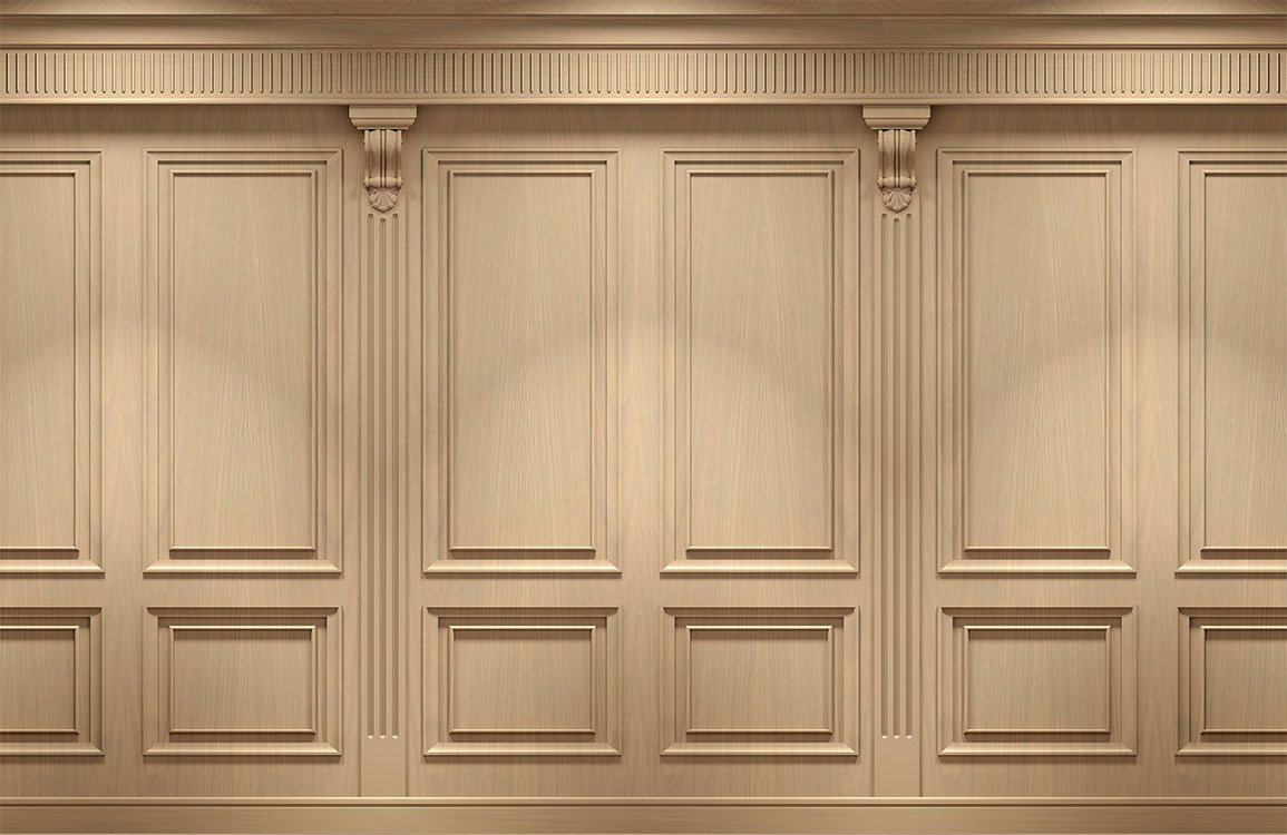 Luxury Beige Classic Panel Mural Wallpaper