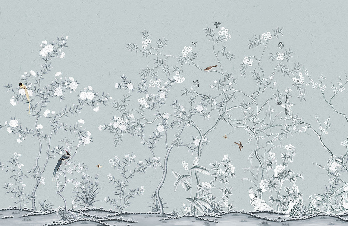 Colorless Bloom Wallpaper Mural