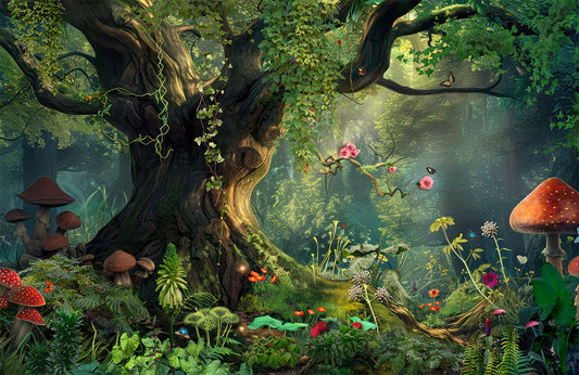 Mystical Forest Retreat Mural Wallpaper