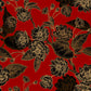 Papier Peint Panoramique Fleur Antique sur Rouge