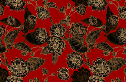 Tropical Teal Leaf Botanical Mural Wallpaper