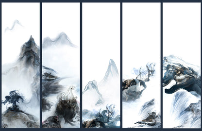 Elegant Floral Dark Background Mural Wallpaper