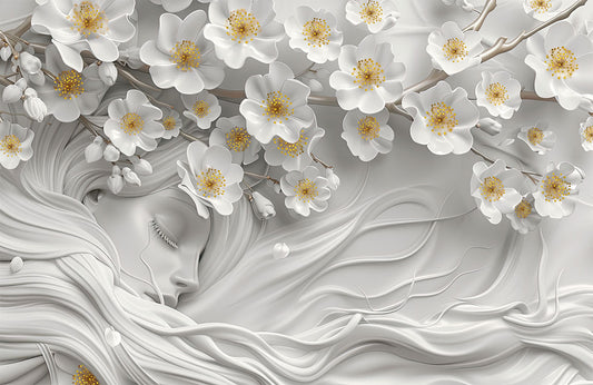 Serene Floral Dream Mural Wallpaper