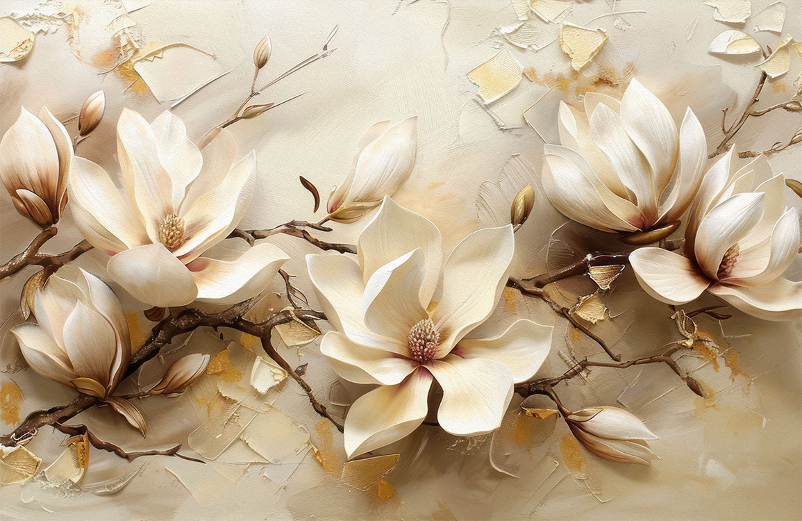 Elegant Blossom Retreat Mural Wallpaper