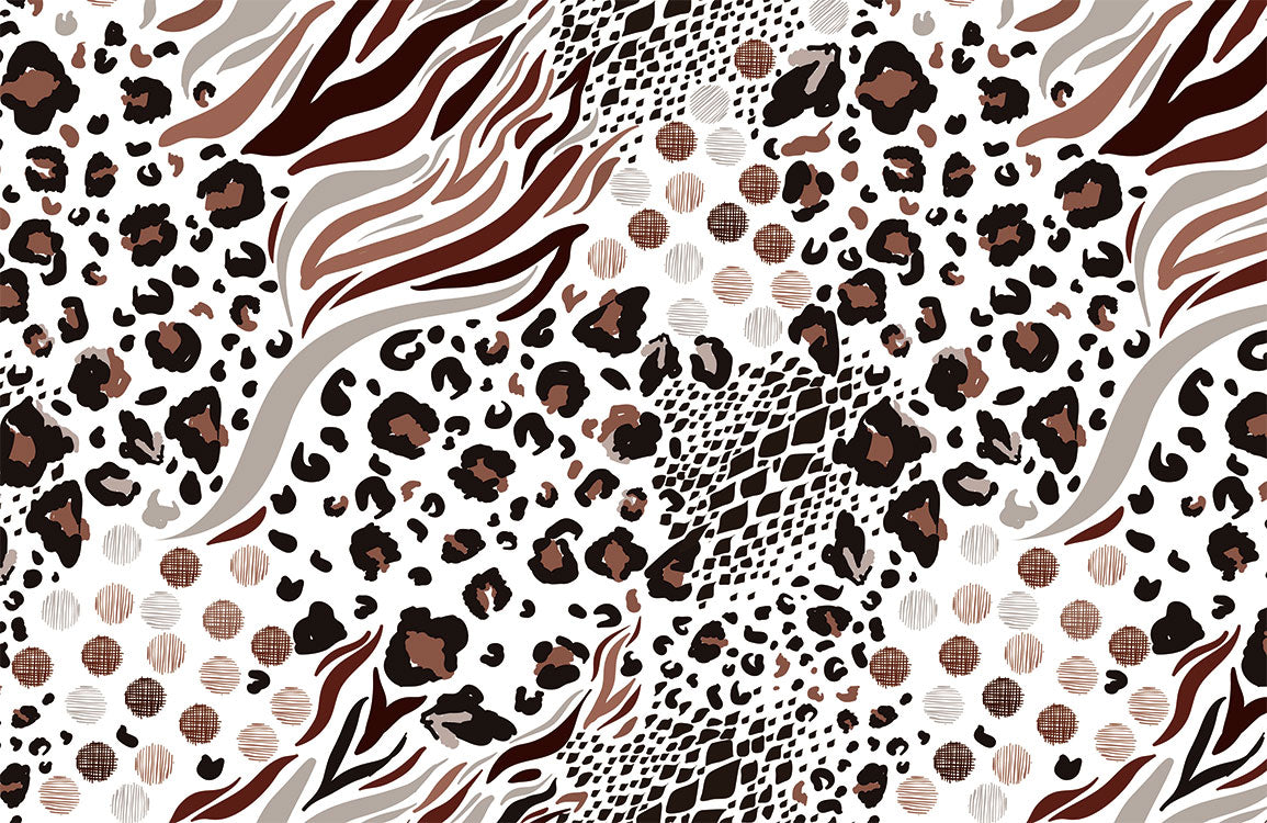 Abstract Animal Print Chic Mural Wallpaper