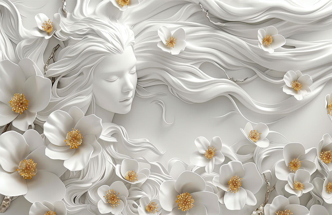 Ethereal Serenity Blossom Mural Wallpaper